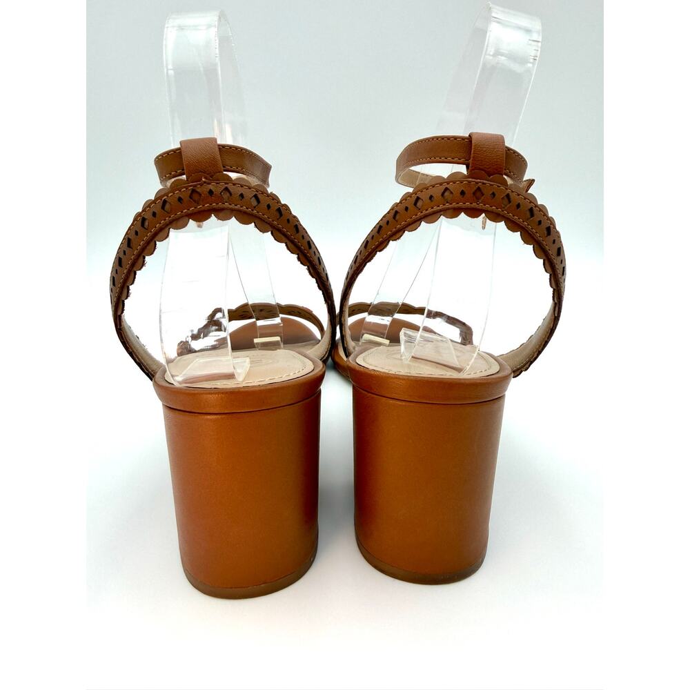 Tory Burch Marguerite Beaded Sandals Brown Leather Multi Size 7.5 Ankle Strap - Picture 4 of 16
